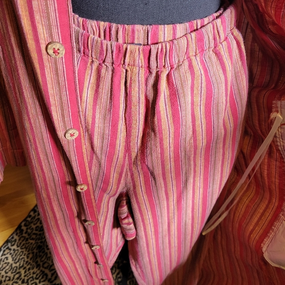 VINTAGE 80'S LIZ WEAR STRIPED TUNIC AND PANTS - Picture 2 of 11